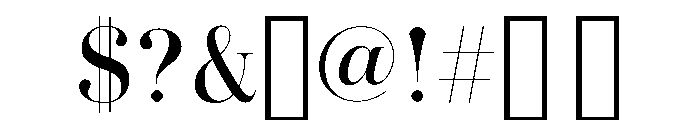 Novantique Serif Display Regular Swashes Font OTHER CHARS
