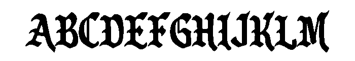 NOCTYRE Font UPPERCASE