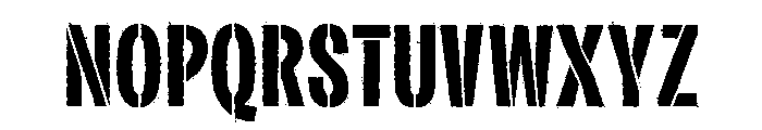 NOISEYOUTH STENCIL Font UPPERCASE