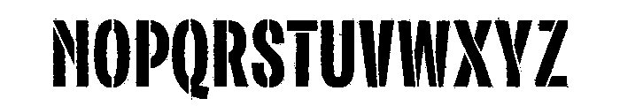 NOISEYOUTH STENCIL Font LOWERCASE
