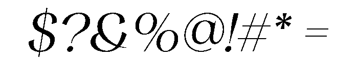 NOLANS Italic Font OTHER CHARS