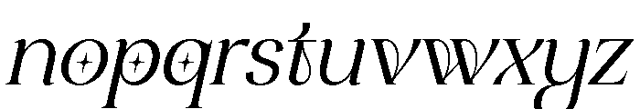 NOLANS Italic Font LOWERCASE