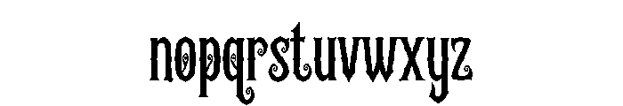 Nocthollow Font LOWERCASE