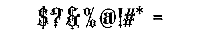 Nocthorn Font OTHER CHARS