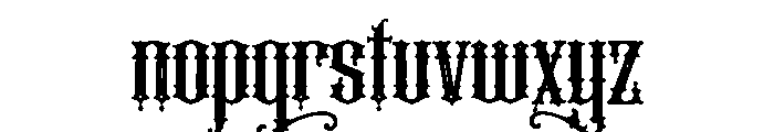 Nocthorn Font LOWERCASE