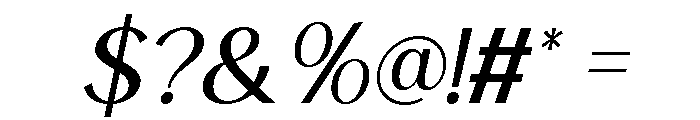 Noctifa Italic Font OTHER CHARS