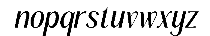 Noctifa Italic Font LOWERCASE
