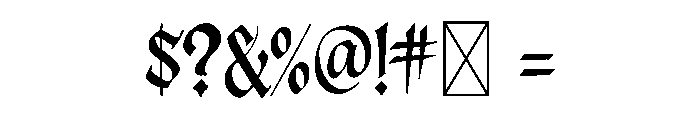 Noctura Gothic Font OTHER CHARS