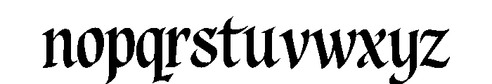 Noctura Gothic Font LOWERCASE