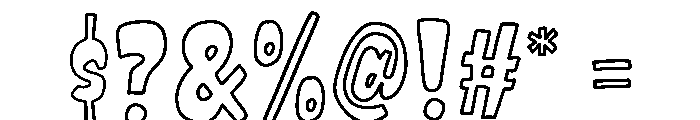 Nocturn Hibrydie Outline Font OTHER CHARS