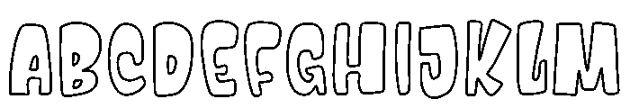 Nocturn Hibrydie Outline Font UPPERCASE