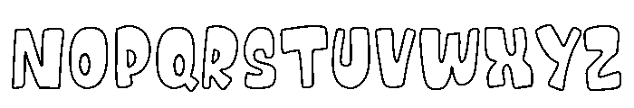 Nocturn Hibrydie Outline Font UPPERCASE