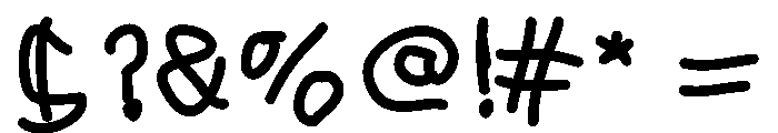Noodlescript Medium Font OTHER CHARS