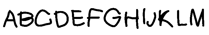 Noodlescript Medium Font UPPERCASE