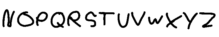 Noodlescript Medium Font UPPERCASE
