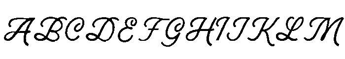Norelia Daily Rough Script Font UPPERCASE