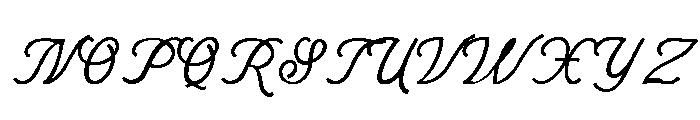 Norelia Daily Rough Script Font UPPERCASE