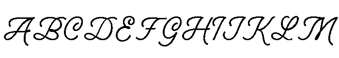 Norelia Daily Script Font UPPERCASE
