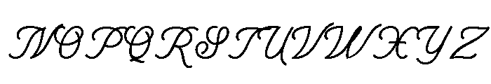 Norelia Daily Script Font UPPERCASE