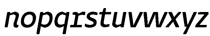 Norgiva Oblique Rounded Regular Font LOWERCASE
