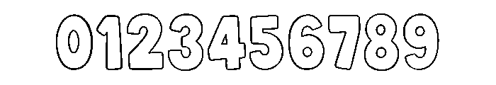 Normal Sunday Outline Font OTHER CHARS
