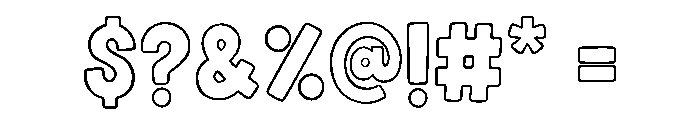 Normal Sunday Outline Font OTHER CHARS