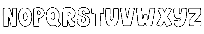 Normal Sunday Outline Font UPPERCASE