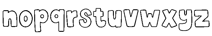 Normal Sunday Outline Font LOWERCASE
