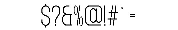 Norveza Light Font OTHER CHARS