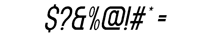 Norveza Regular Italic Font OTHER CHARS