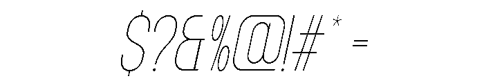 Norveza Thin Italic Font OTHER CHARS