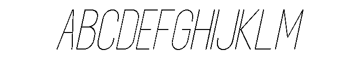 Norveza Thin Italic Font UPPERCASE