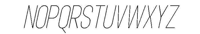 Norveza Thin Italic Font UPPERCASE