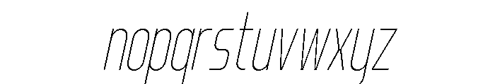 Norveza Thin Italic Font LOWERCASE