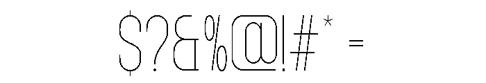 Norveza Thin Font OTHER CHARS