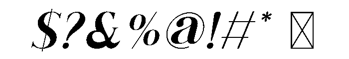 Nostalgia Typeface Italic Font OTHER CHARS