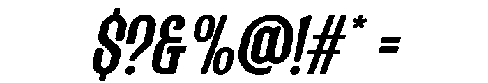 Nostalgic Condensed Italic Font OTHER CHARS