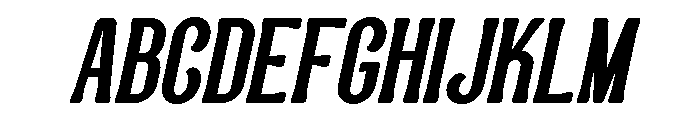 Nostalgic Condensed Italic Font UPPERCASE