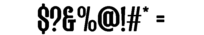Nostalgic Condensed Regular Font OTHER CHARS