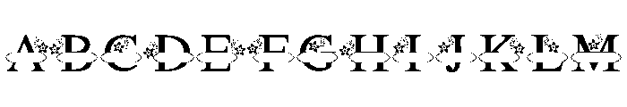 Nostalgic Floral Monogram Font UPPERCASE