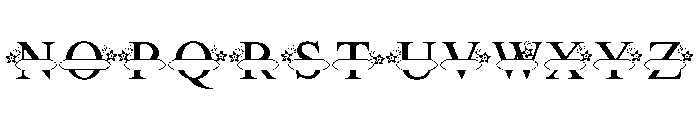 Nostalgic Floral Monogram Font UPPERCASE
