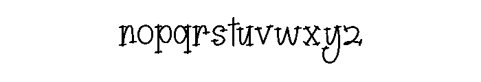 Note Children Font LOWERCASE
