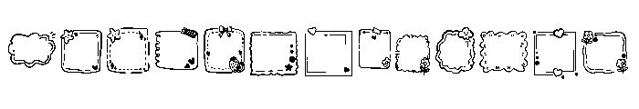 Note frame doodle FONT