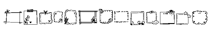Note frame doodle Font LOWERCASE