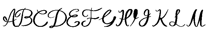 Notebook Abstract Script Regular Font UPPERCASE