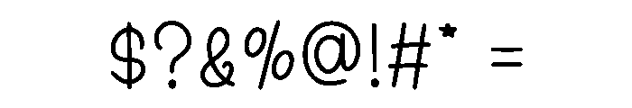 Notebook Snowman Font OTHER CHARS