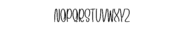 Nothing Days Font LOWERCASE