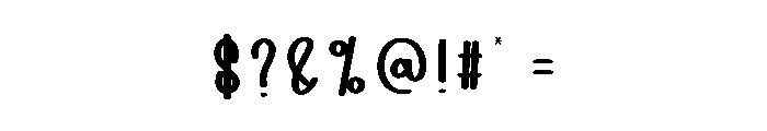 Nothing Shine Font OTHER CHARS