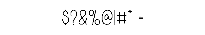 Nothing Sweet Font OTHER CHARS