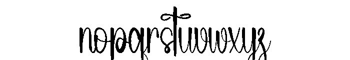 Nothink Day Font LOWERCASE